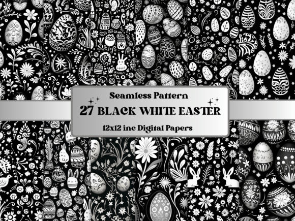 Black White Doodles Easter Pattern Paper: A Practical Guide to Monochromatic Digital Design