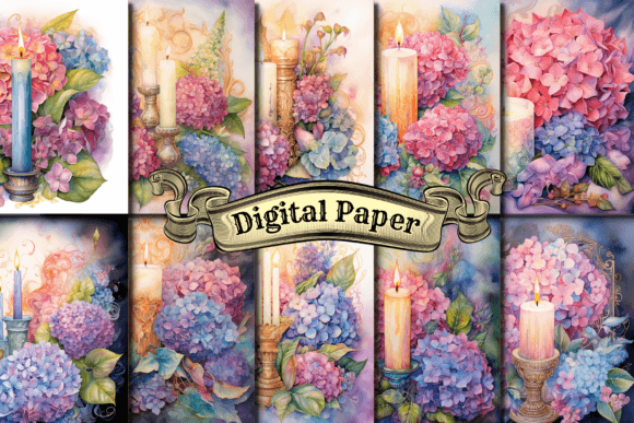 Blue Hydrangea Junk Journal Printable