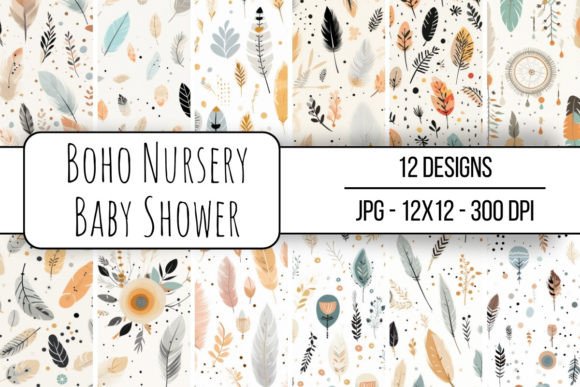 Boho Nursery Baby Shower Neutral Colors: A Versatile Digital Asset for Modern Creators