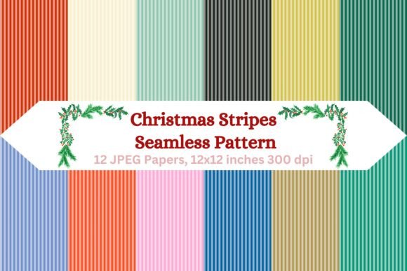 Christmas Stripes Seamless Pattern