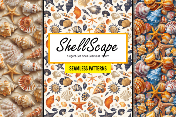 Elegant Sea Shell Seamless Pattern Art