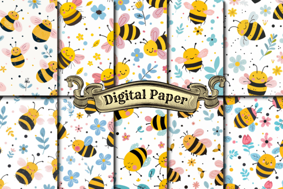 Honey Bee Digital Scrapbook Paper: A Versatile Resource for Modern Creators
