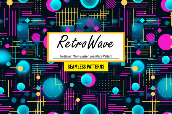 Nostalgic Neon Easter Seamless Pattern