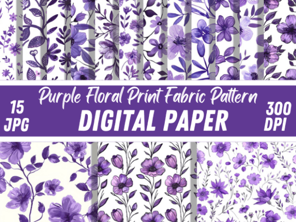 Purple Floral Print Fabric Paper Pattern: A Guide to Quality Digital Downloads