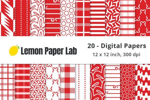 Red and White Geometric Backgrounds for Modern Design