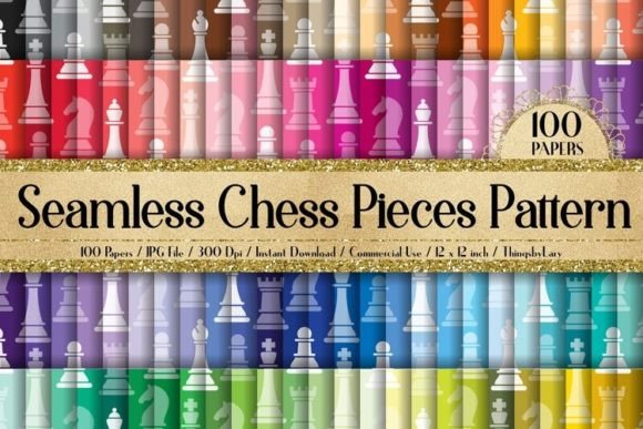 Seamless Chess Pieces Pattern Papers: The Ultimate Digital Resource for Creatives