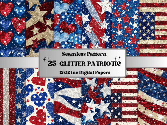 Seamless Glitter 4th of July Paper: A Creative Toolkit for Your Next Project