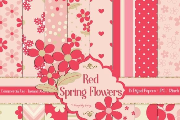 Seamless Red Spring Flower Papers: A Practical Guide to Versatile Digital Patterns