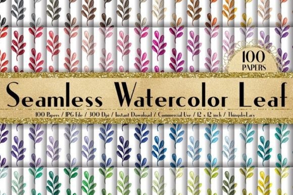Seamless Watercolor Fall Leaf Papers: A Versatile Resource for Creative Projects