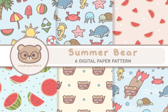 Summer Bear Seamless Pattern: A Versatile Design for Your Next Creative Project