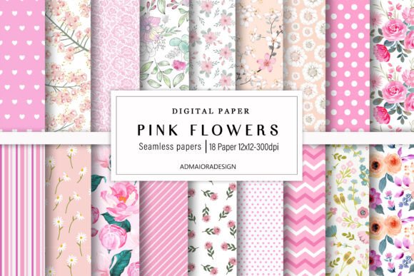 Unlocking Creativity with Pink Flowers Digital Paper