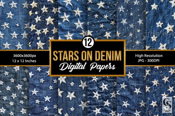 White Embroidered Stars on Denim Pattern: A Practical Guide for Creators